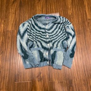 Fucking Awesome hairy mohair like cardigan new size L